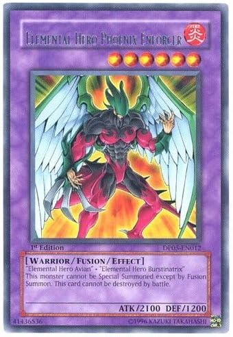 YuGiOh GX – Aster Phoenix raro sola tarjeta 1st edition Elemental Hero Phoenix Enforcer dp05-en012