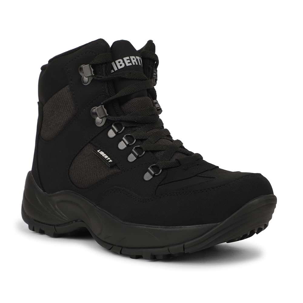 Liberty Freedom EVEREST-4J Lacing Black Safety Shoes for Men with EVA Sole | Comfortable & Durable-image-37