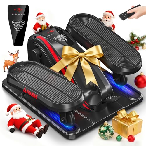 FOUSAE Untertisch Ellipsentrainer für Zuhause, 2 in 1 Elektrischer Crosstrainer mit 15 Geschwindigkeiten & 3 Automatikmodi, Pedaltrainer für Senioren mit Fernbedienung, Leise & Tragbar Beintrainer