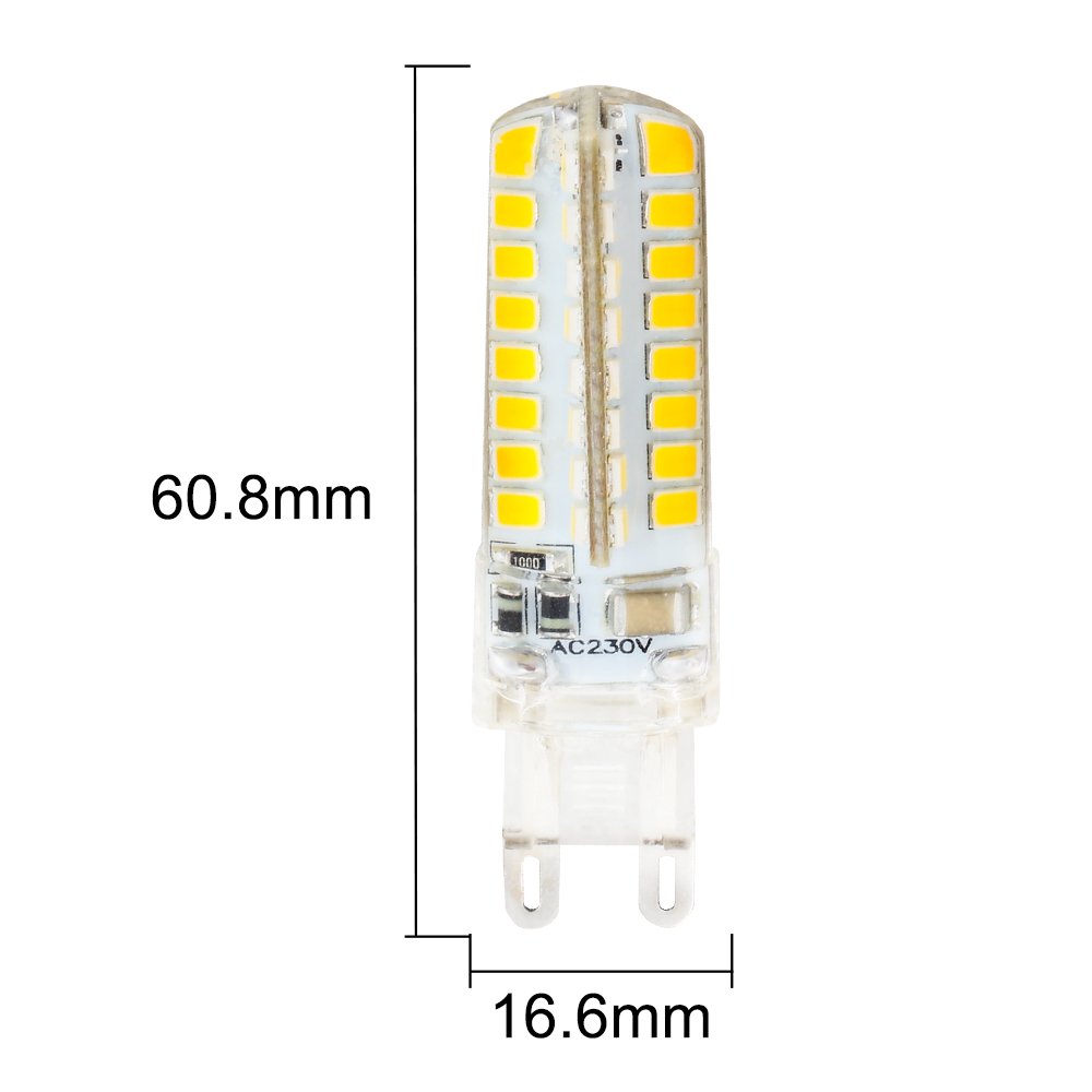 Mengjay® 20 sztuk - G9 LED żarówka 4,5 W 64 SMD 2835 lampa energooszczędna z trzonkiem wtykowym lampa 380-400 lumenów 360 kąt świecenia AC 200-240 V ciepła biel