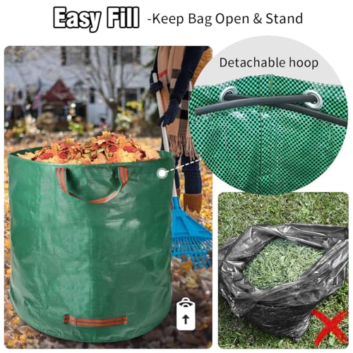 Garden Waste Bags Heavy Duty, 500l Large Garden Sacks with Handles - Image 4