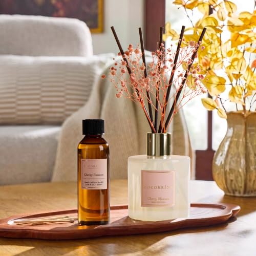 Image of COCORRINA Reed Diffuser Refill, Cherry Blossom, 3.38 fl oz, 6 Reeds