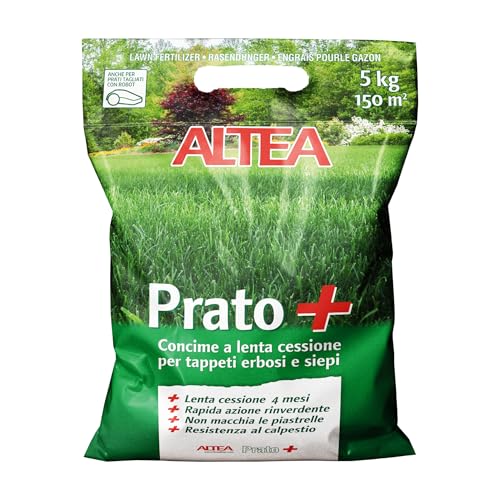 Tecnokit Concime Prato+ A Lenta Cessione 5 Kg – Fertilizzante Granulare Per Tappeti Erbosi E Siepi - Confezione Da 5 Kg
