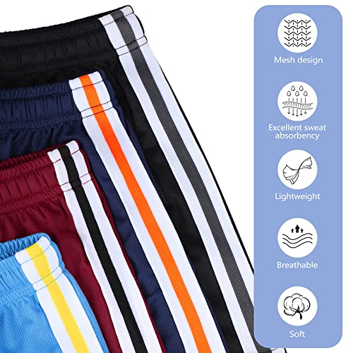Resinta 4 Pack Toddler Boy Mesh Active Shorts Quick Dry Athletic Performance Basketball Shorts #TOP3