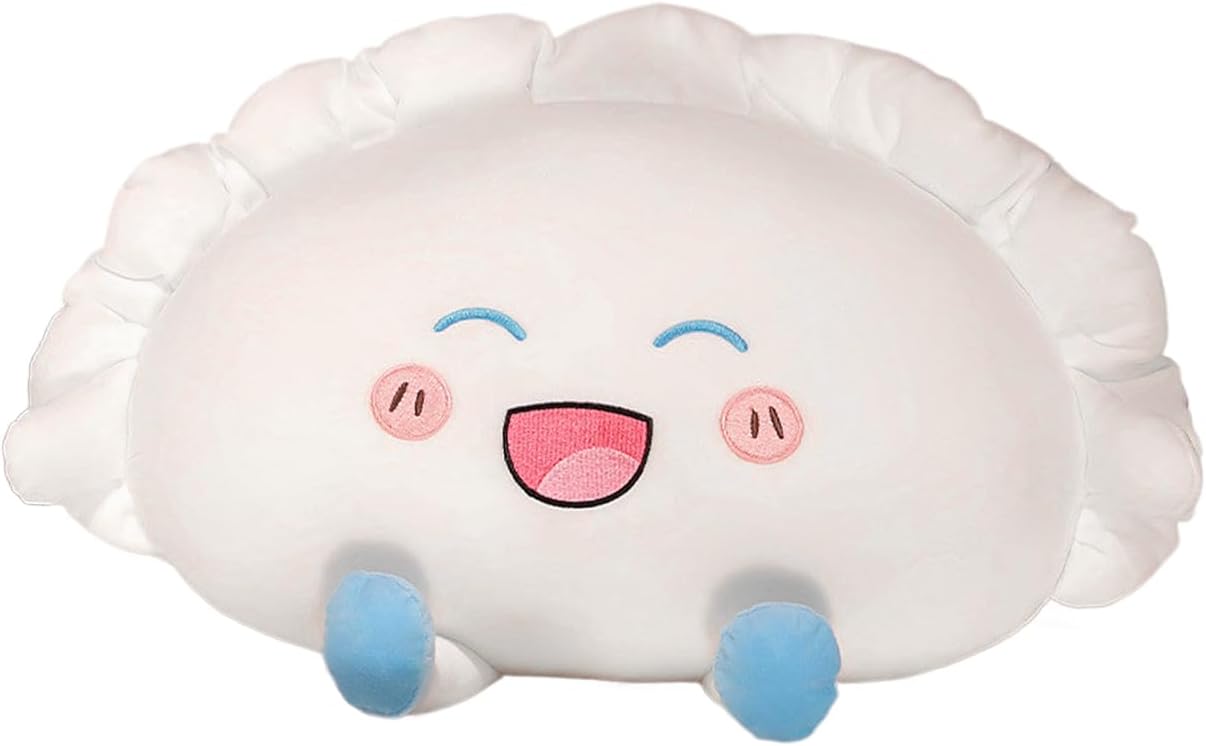– Stuffed Dumpling Plush Toy - Cute Cartoon Dumpling Pillow Toy | Soft and Elastic Funny Food Plush Pillow for Couch, Bedroom, Living Room, Game Room, Kids
