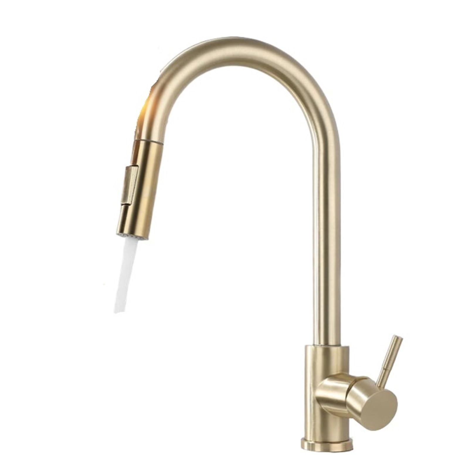 Robinet de cuisine mitigeur tactile acier inoxydable douchette extractible Gold