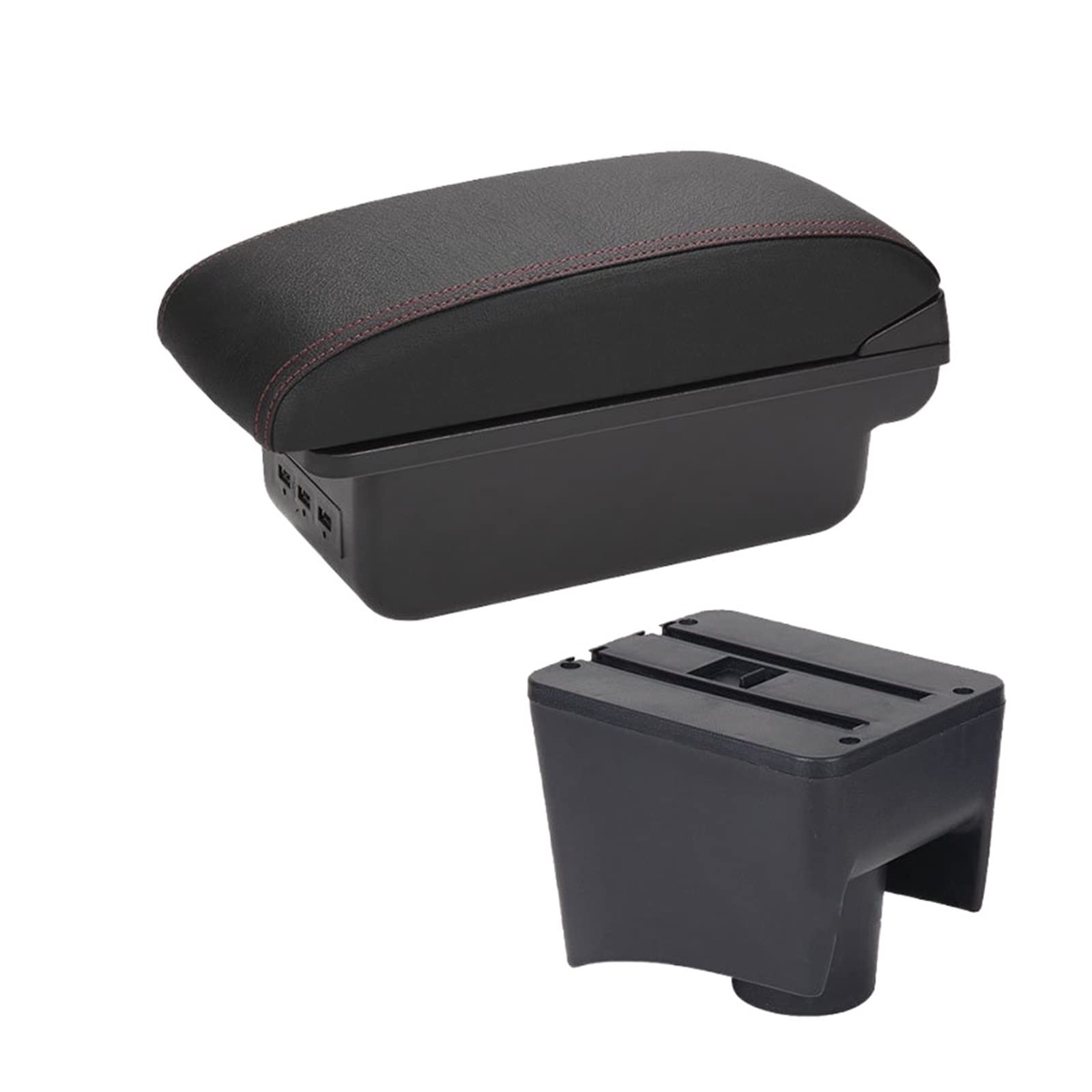 Baiqimv For VW For POLO Mk5 6R For Vento 2012-2018 Car Armrest Box Interior Parts Center Console Storage Box Car Accessories USB(B1 3USB)