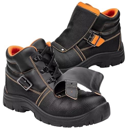 NEO TOOLS Chaussures de sécurité pour homme - Antidérapantes - En cuir - Respirantes - Légères - Pointure 39-47, multicolore, 43 EU