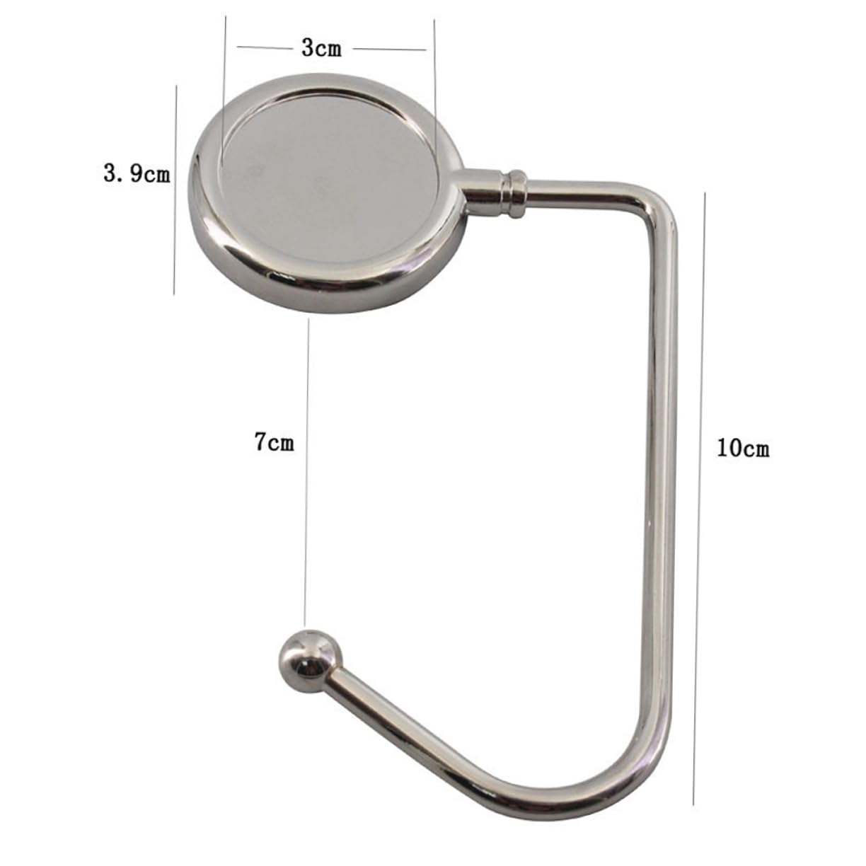 Holibanna 6 Pack Handbag Hook Purse Holder Bag Table Hook (30mm Inner Diameter) No Slip Base Pad Fashion Design