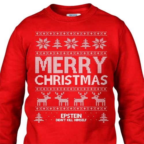 Jeffery Epstein Christmas Sweater - epstein meme ugly sweatshirt, funny epstein joke, merry christmas
