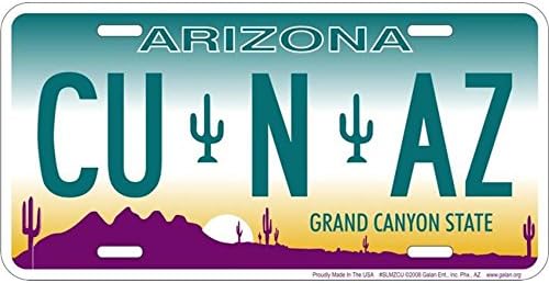 Signs 4 Fun Parody License Plate - CU N AZ - 12” x 6” Decorative License Plate Wall Decor - Decoration Plate Man Cave + Garage - Made in The USA image 2
