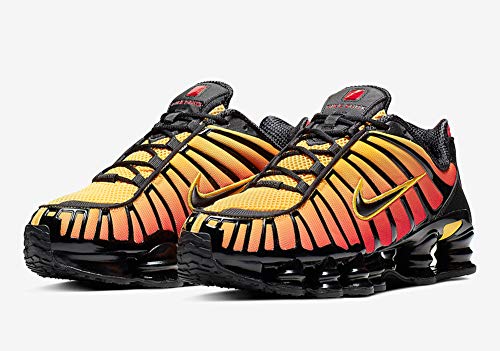 Nike Shox TL Men's Shoes (AV3595-004, Black/Amarillo/University Red/Black) Size 52
