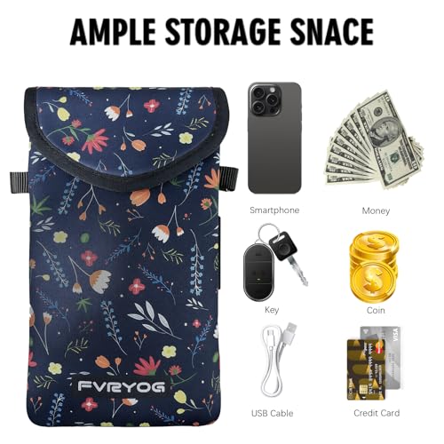 Image of Neoprene Phone Sleeve Pouch Case Bag for Men Women w /Crossbody Strap /Neck Lanyard for iPhone 17 /16 /15 /14 Pro Max, Samsung S25,Pixel 10