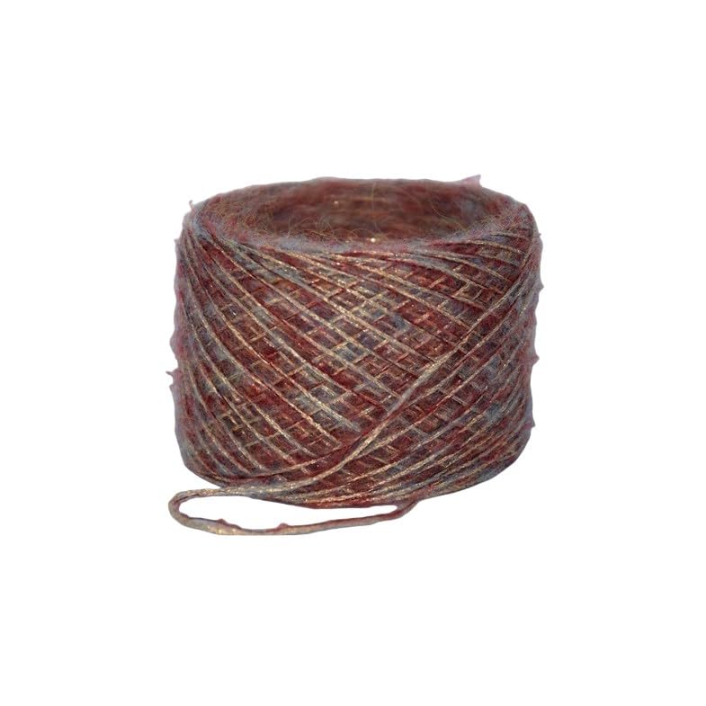 Lana multicolor caqui para tejer mantas de invierno