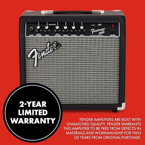 Image of Fender Frontman 20G Guitar Amplifier | 20W Practice Amp, 8-Inch Fender Special Design Speaker, Clean and Drive Channels, 3-Band Eq, Aux and Headphone Jacks