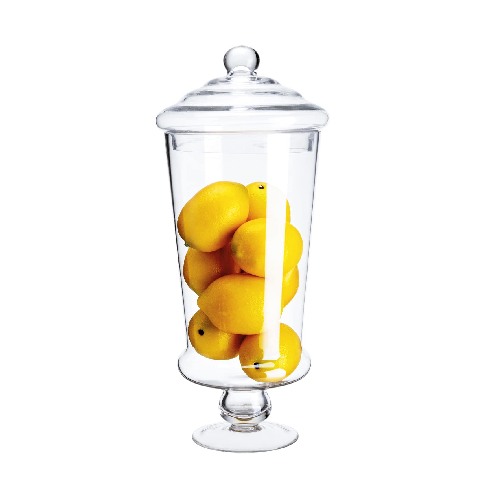 Glass Apothecary Jars, Clear Candy Bowl Dishes Holder Elegant Storage Buffet Display, Decorative Wedding Candy Organizer Canisters (Height: 16