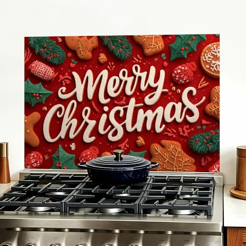 Image of Christmas Gingerbread Backsplash Peel and Stick, 35.4x23.6 in