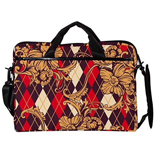 Sacoche ordinateur portable tissu éclectique haut de gamme à bandoulière 14-15.4"