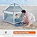 POP 'N GO PLAYPEN - Indoor & Outdoor Baby Playpen for Babies and Toddlers - Baby Beach Tent, Foldable, Portable W/Canopy, Travel Bag, & Mosquito Net - Pop Up Pack and Play Tent (Warm Ivory)