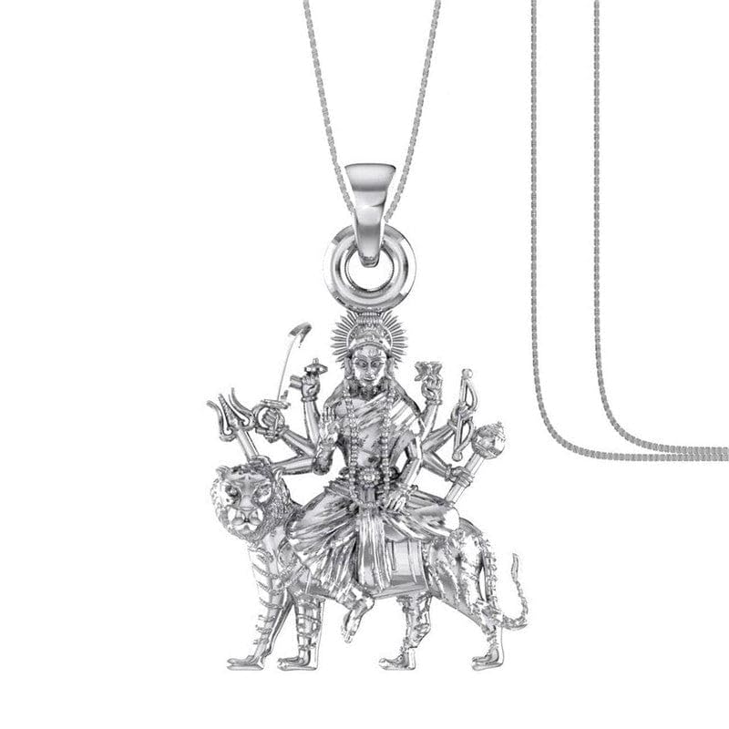 Collier Durga Maa argent sterling 925 pour votre sérénité au quotidien
