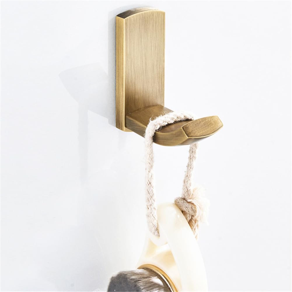 Wandhaken aus antikem Messing, eleganter Handtuch- und Bademantelhalter, Vintage-Design, stilvolles Heimdekor-Accessoire für Badezimmer, Küche oder Eingangsbereich