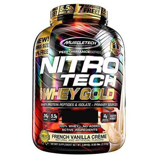 Whey Gold Nitro Tech, Muscletech, Churros, 2490 G