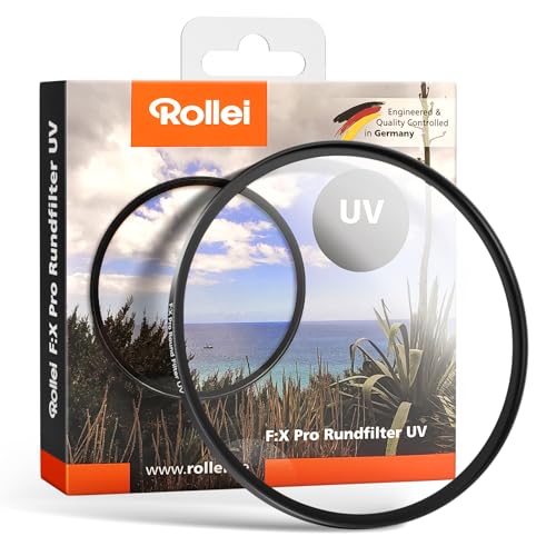 Rollei Extremium UV Round Filter 52 mm   Filtro UV y filtro protector con anillo de titanio de vidrio Gorilla con recubrimiento especial   Tamaño: 52 mm
