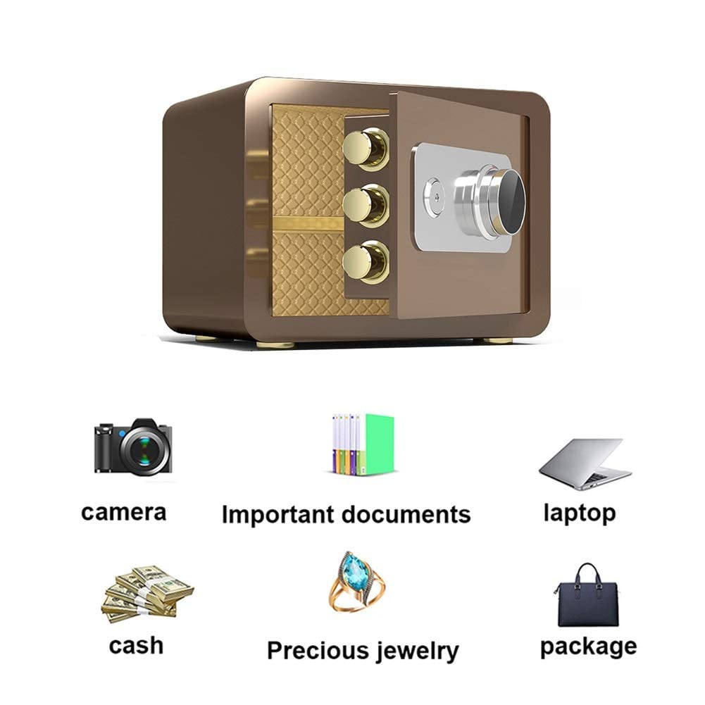 Caja fuerte de acero ignífugo con cerradura de combinación mecánica, montada en la pared para una fácil instalación, ideal para oficinas, hoteles y bancos
