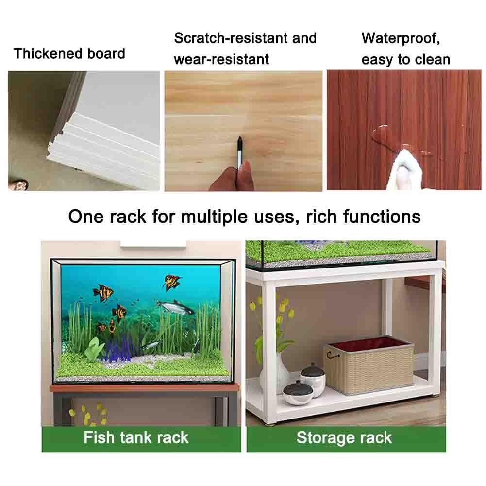 Aquarienständer, Fischtankständer, rutschfester Terrarium-Tankhalter, Reptilientankständer aus Metall, doppelschichtiges Lagerregal, Verwendung für das Eckbüro im Schlafzimmer zu Hause, Tank