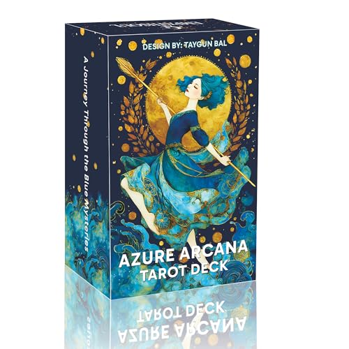 DPEHAKMK Azure Arcana Tarot Deck, 78 Tarot Cards with...