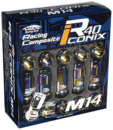 ���i�Y��(KYO-EI) Kics Racing Composite R40 iCONIX M14xP1.5 14R���ʍ� ���b�N���i�b�g�Z�b�g �l�I�N�� RI-14N8K