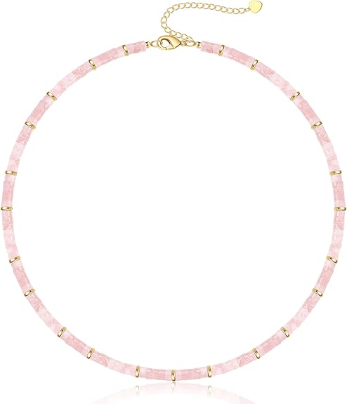 Choker Necklace for Women, Beaded Necklaces for Women Stocking Stuffers for Teens Teen Girl Gifts Gifts for Her Adjustable 14k Gold Gemstone Summer Anniversary Birthday Christmas Jewelry