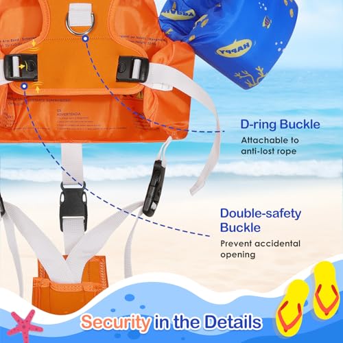 Image of MoKo Toddler Arm Floaties 20-50lbs, Swim Vest Water Wings for Kids Pool