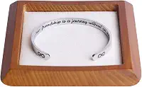 Pulseira com mensagem oculta – Presentes significativos para mulheres, melhores amigas, presentes engraçados de amizade, vem com caixa de presente..