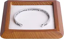 Pulseira com mensagem oculta – Presentes significativos para mulheres, melhores amigas, presentes engraçados de amizade, vem com caixa de presente..