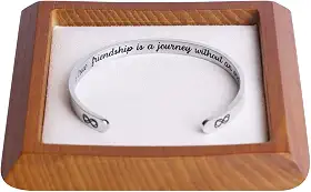 Pulseira com mensagem oculta – Presentes significativos para mulheres, melhores amigas, presentes engraçados de amizade, vem com caixa de presente..
