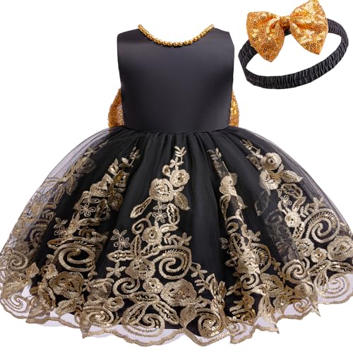 Jup'Elle Flower Girl Dresses for Wedding Embroidery Formal Dress Baby Girls Princess Pageant Party Dress with Headwear4