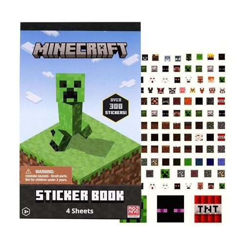 Minecraft 4 Sheet Sticker Pad, 200+ Stickers