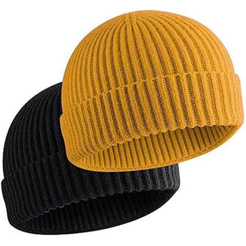 vidsel Wool Knit Fisherman Beanie for All Cover