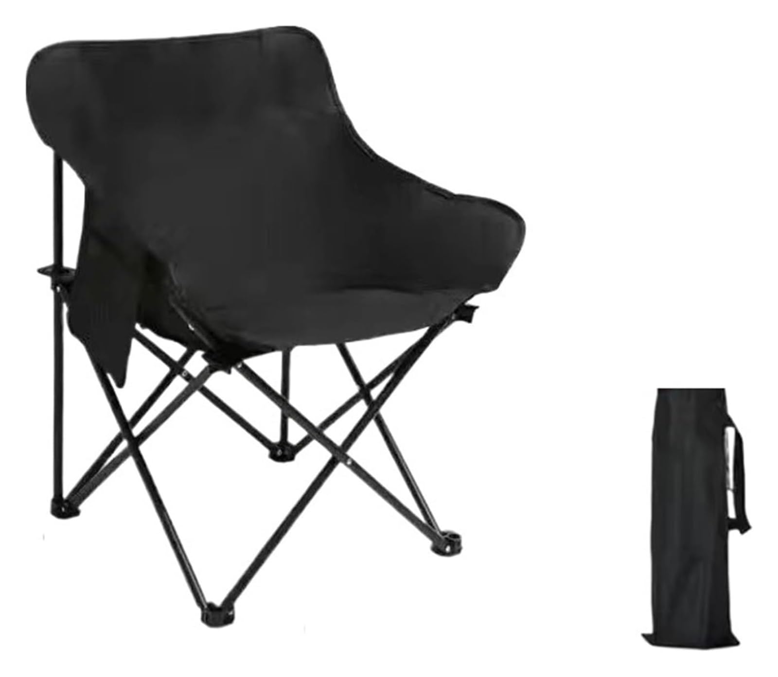 vfdaSWQQ Outdoor folding chair, Travel Ultralight Folding Chair for Outdoor Camping,Portable Beach Hiking Picnic,Fishing Tools(Black)