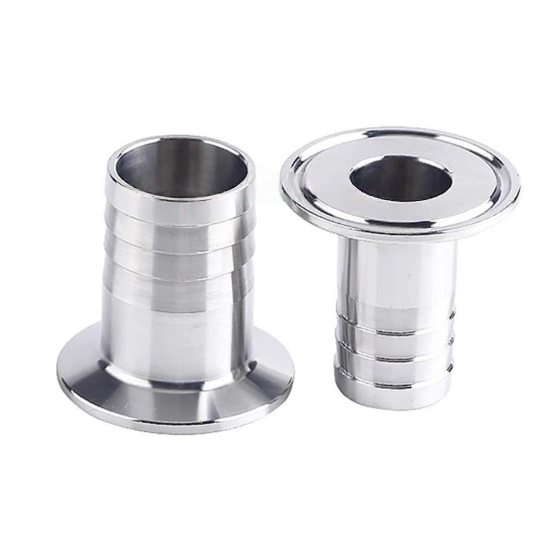 Conector de púas for manguera sanitaria de acero inoxidable 304 - Virola de triple abrazadera, resistente a los rayos U-V, alta presión, reutilizable, dispositivo compacto(63mm x 77.5mm)