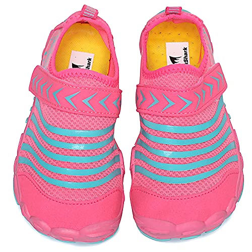 Quickshark Kids Water Shoes Boys Girls Barefoot Aqua Socks Lightweight Quick Dry Sandals Slip On Walking Sneakers For Beach Pool Swim 1-Pink 2 Big Kid thumb #1