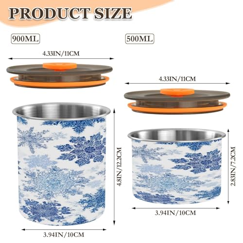 Contenedor para café azul con tapa hermética 900ml miniatura 2