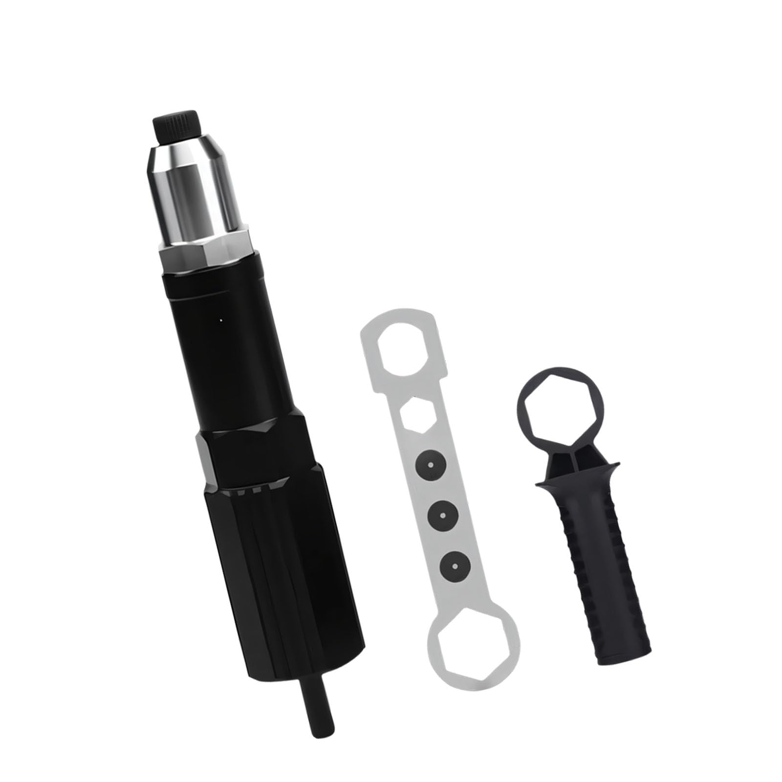 Multi Size Riveting Accessory Set for Hand Drill Has 2.4mm 3.2mm 4.0mm 4.8mm Tips Strong Alloy Build Spell Shank Rivet Adapter