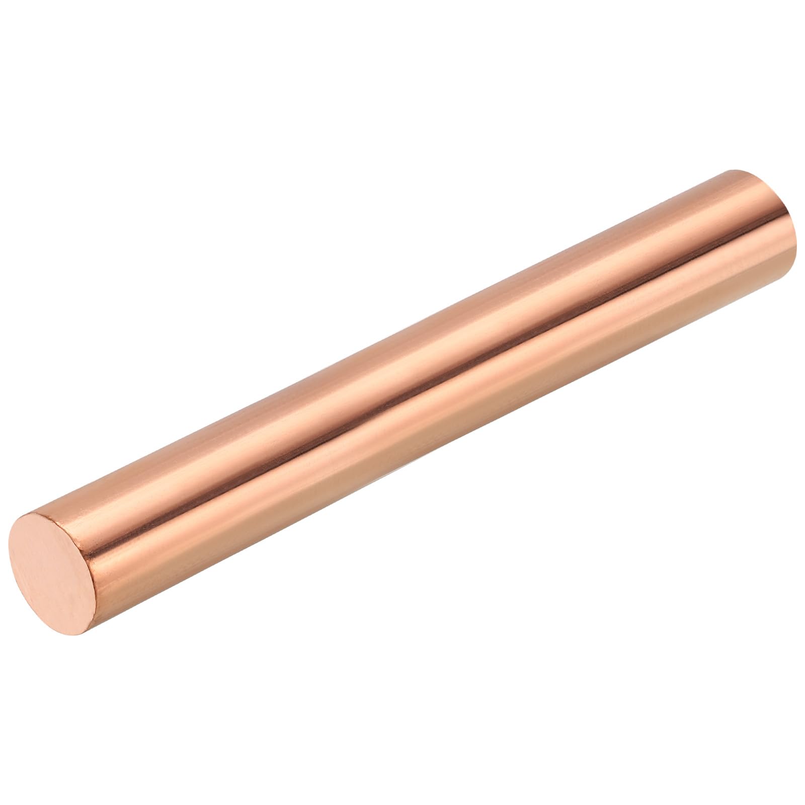 MECCANIXITY Pure Copper Round Rod 25mm/0.98 Inch Diameter 200mm/8 Inch Length Solid Copper Rod Lathe Bar Stock for DIY Metal Craft Metal Working