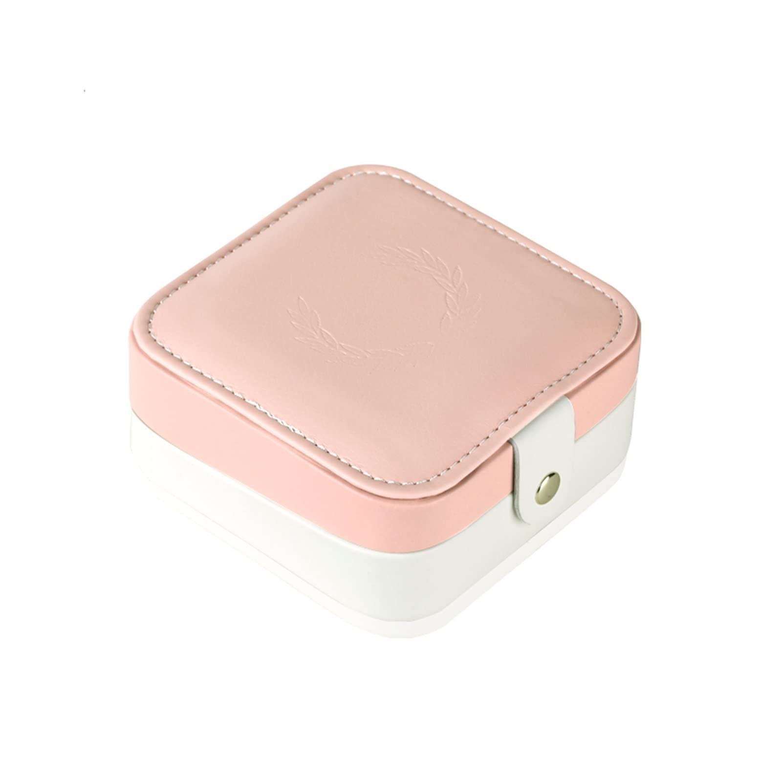 Jewelry Box Portable Travel Jewelry Box Leather Jewellery Ring Organizer Case Storage Girls Women Color Pink Pink