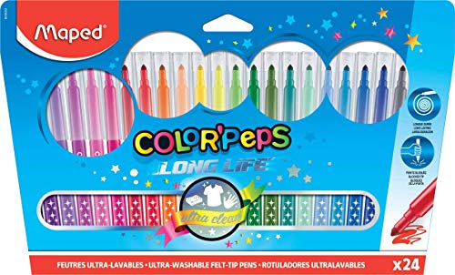 MAPED Etui de 18 Feutres COLOR'PEPS Assortis Moyen