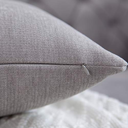 Anickal Light Grey Lumbar Pillow Covers 12X20 Inch Set Of 2 Solid Rustic Farmhouse Decorative Throw Pillow Covers Cushion Case For Home Sofa Couch Decoration #TOP4