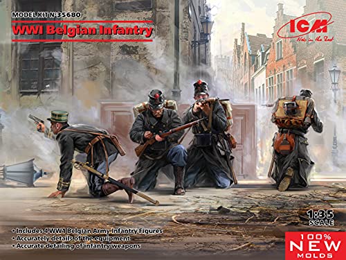 Kit de Modelo Figura Militar Plástica ICM WWI 1:35 miniatura 2