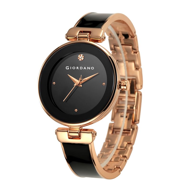 Image of Giordano Designer Analog Watch for Women - Glossy Round Dial & Bracelet Style Stainless Steel Strap